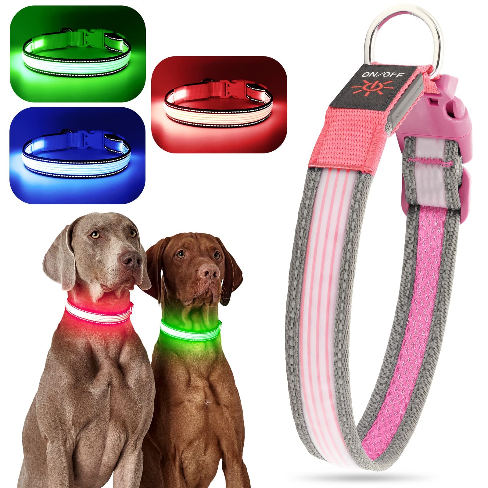 Collar YFbrite con ajuste total cómodo para perros de todas las tallas.