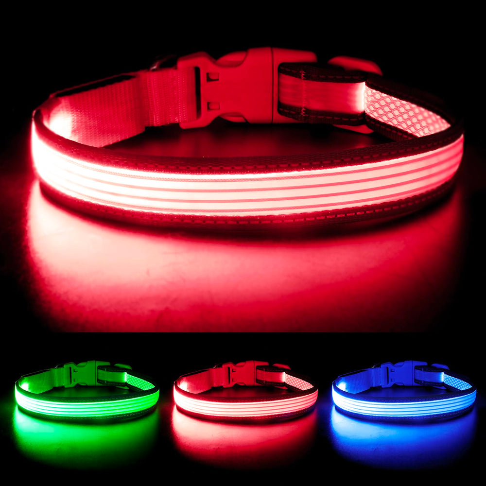 Correa LED YFbrite rosa, incluye puerto micro USB para recarga rápida
