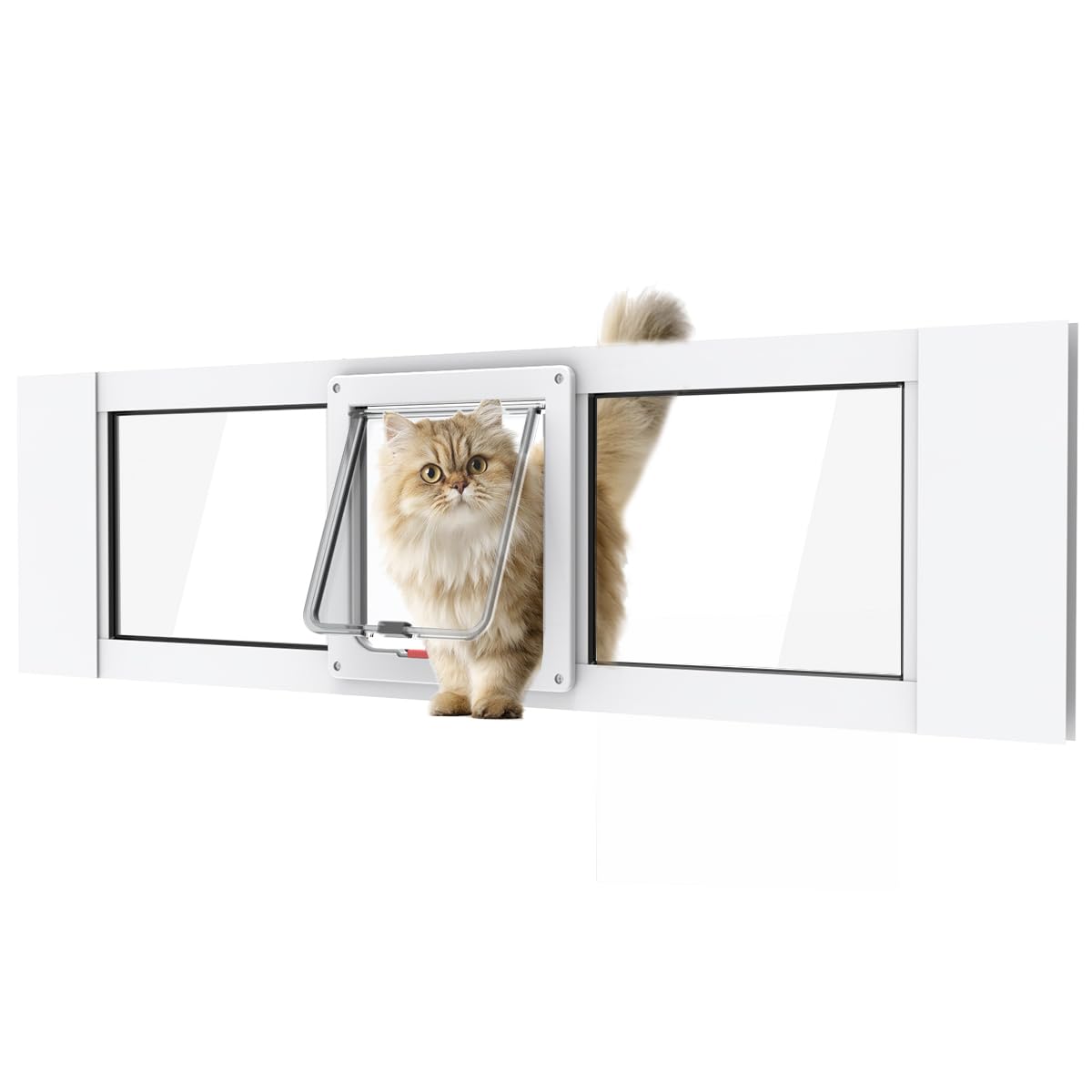 Puerta para gatos YGNNJY de aluminio con ajuste 36-40 pulgadas para ventanas.