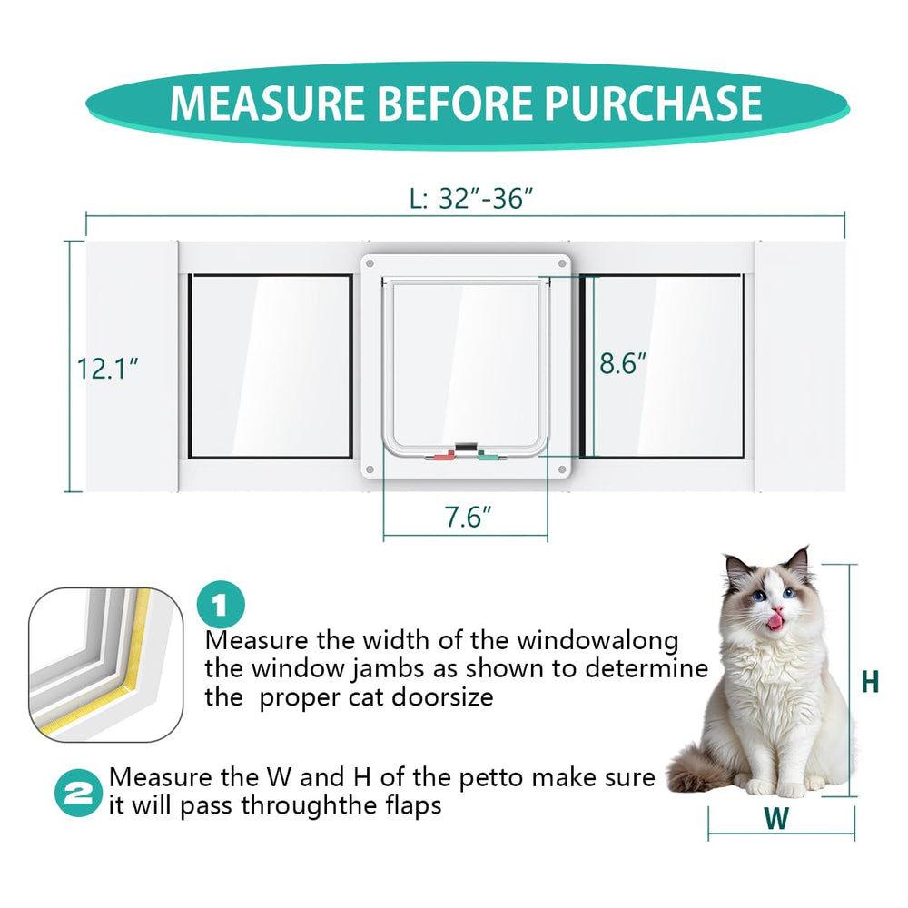 YGNNJY puerta para gatos, sistema magnético para cierre seguro
