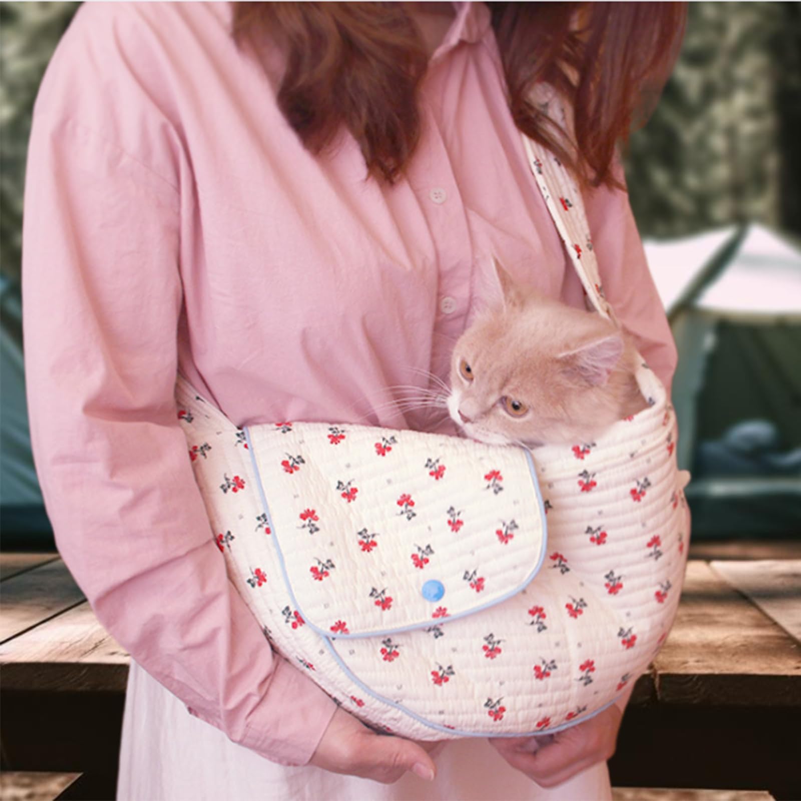 YHSHYZH Floral Sling Portador, modo manos libres, ideal para explorar tiendas y parques.