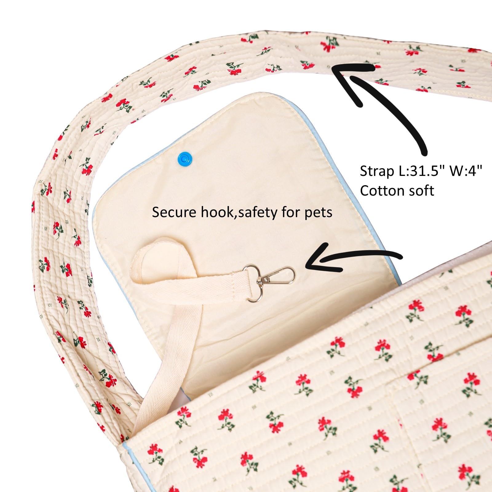 YHSHYZH Floral Sling Portador, tela de algodón, ligera y suave para la piel.