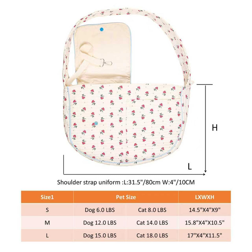 YHSHYZH Floral Sling Portador, vista trasera, diseño cómodo para usar todo el día.