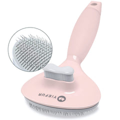YiEFUR cepillo para pelo de gato rosa: masaje suave y deslizamiento cómodo.