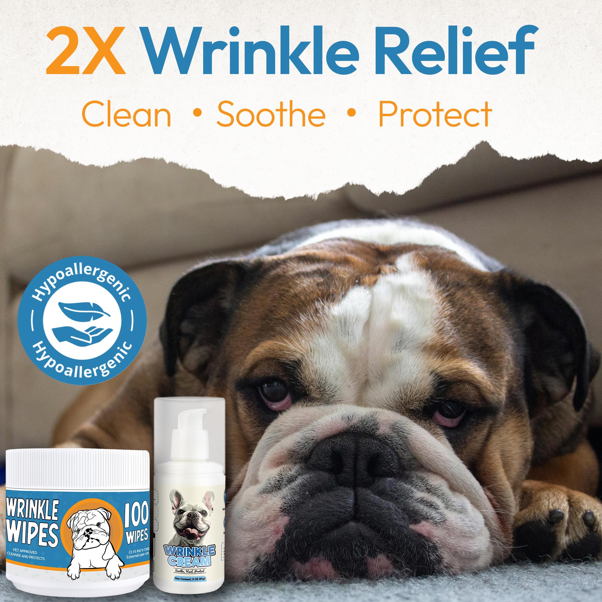 Crema Yibesi para arrugas de perro con aplicador para alivio localizado