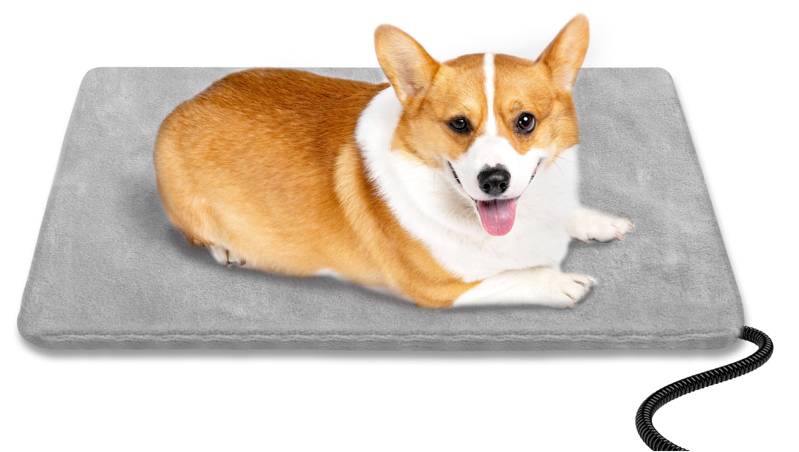 Almohadilla calefactable Yicostar para perro 18x18, exterior y calor suave.