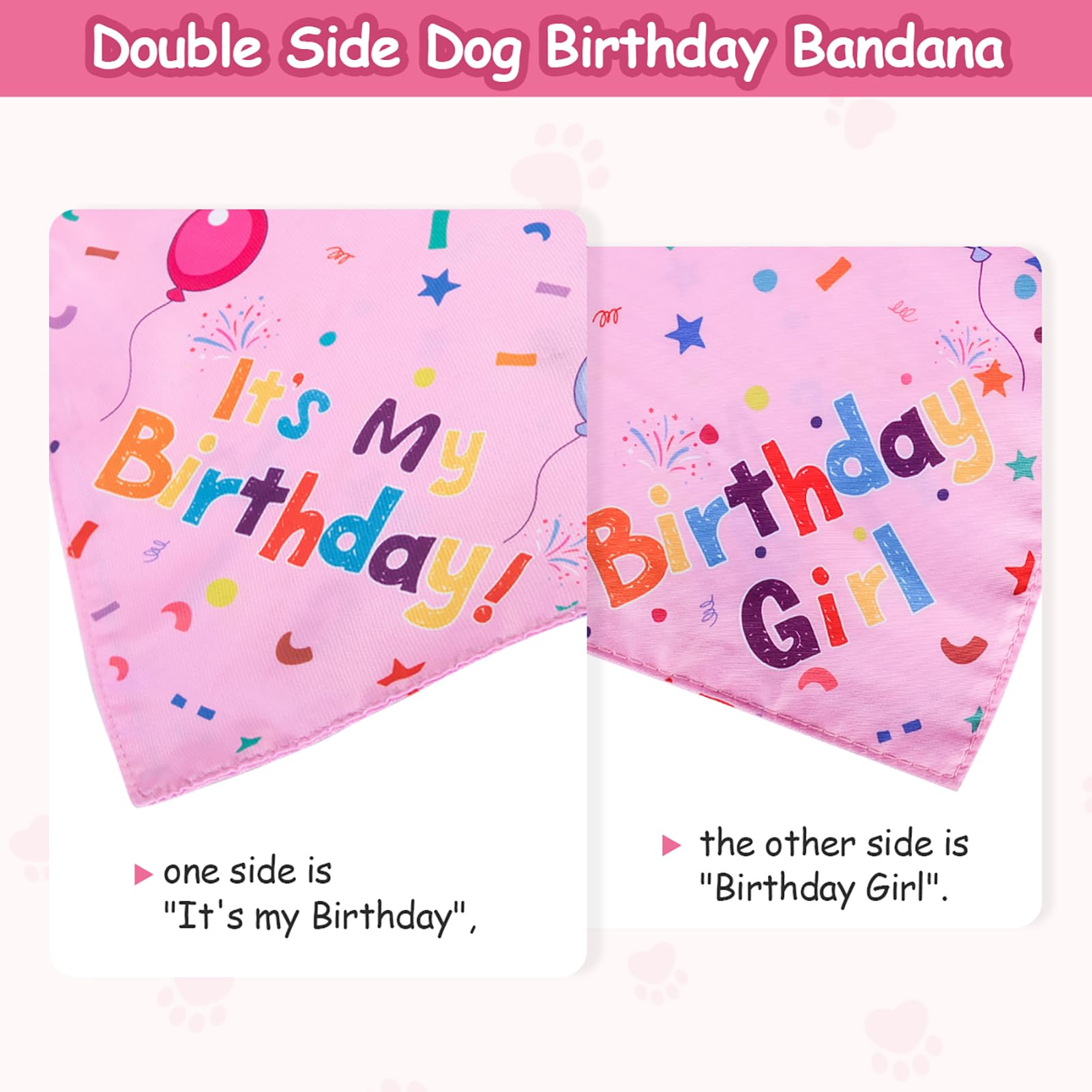 Yicostar bandana de doble cara con mensajes festivos