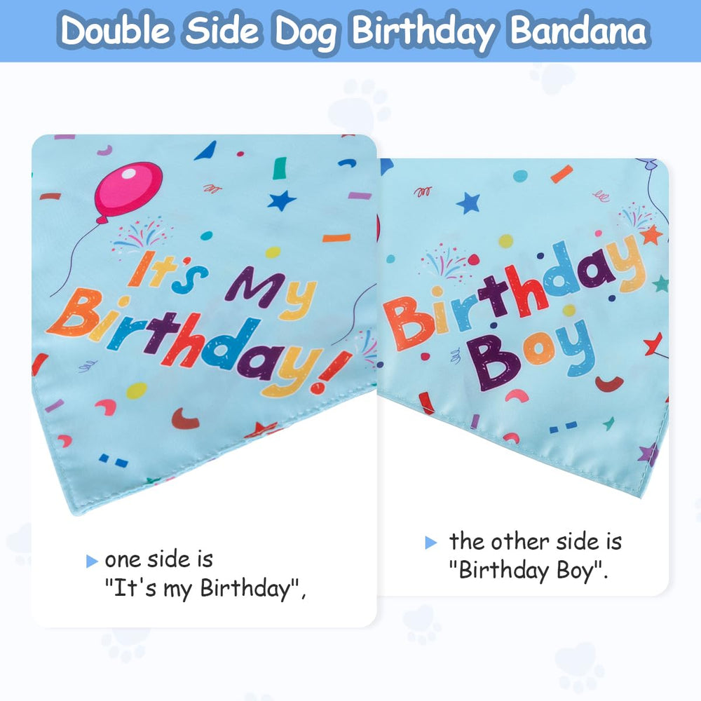 Bandana Yicostar con impresión 'Birthday Boy' en la otra cara.