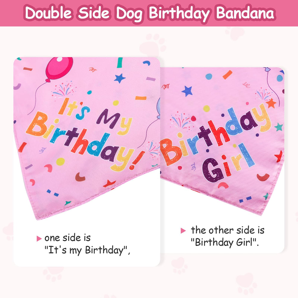 Bandana Yicostar con impresión Es Mi Cumpleaños, ideal para fiesta.