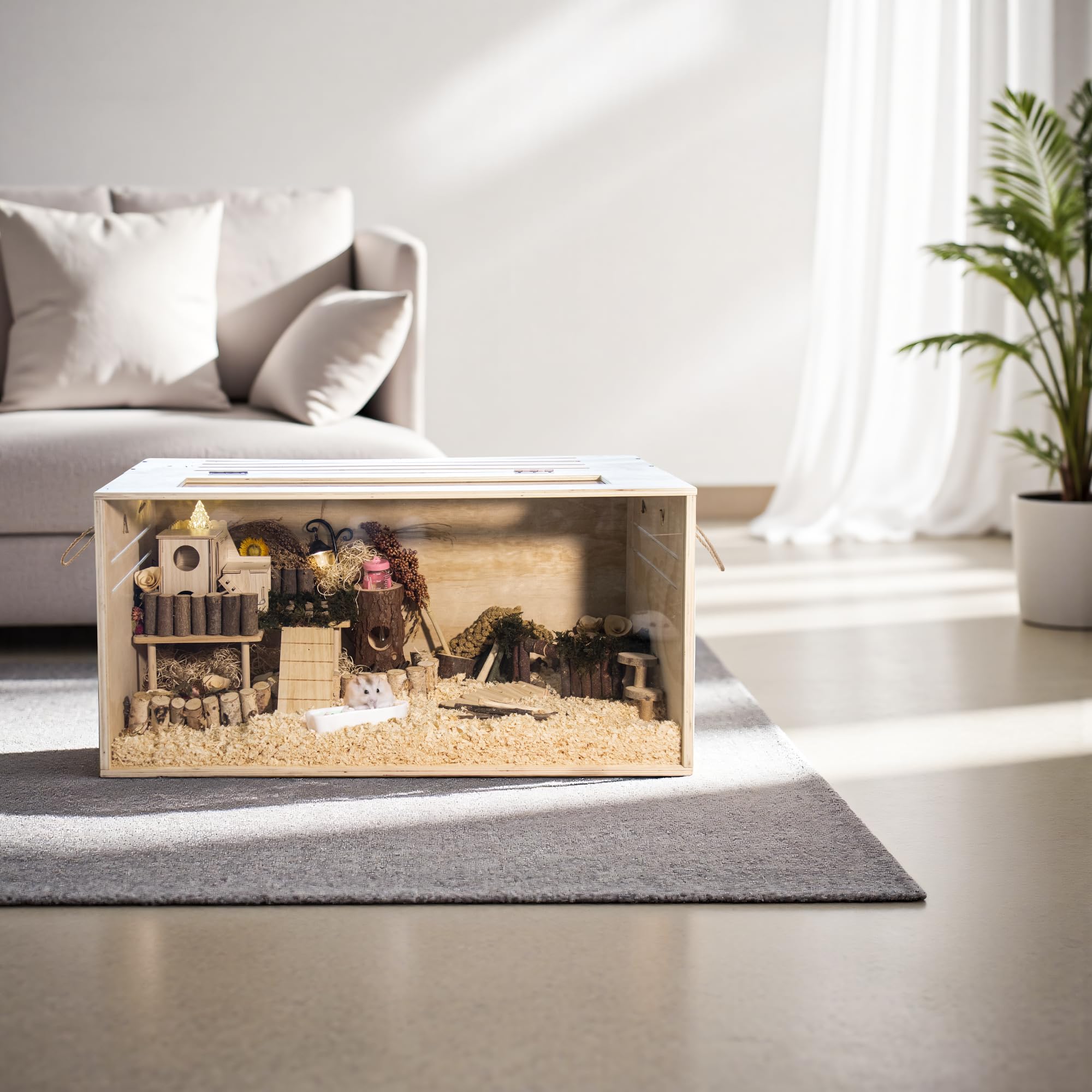 Dimensiones 32x15-75x15-75, ofrece espacio amplio para varias mascotas