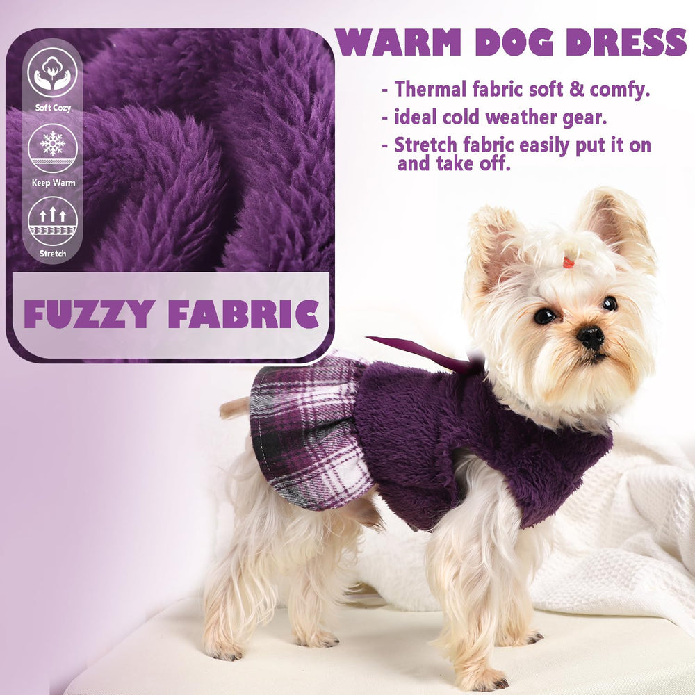 Conjunto dos piezas Yikeyo para perros pequeños, tonos morados, perfecto para regalo.