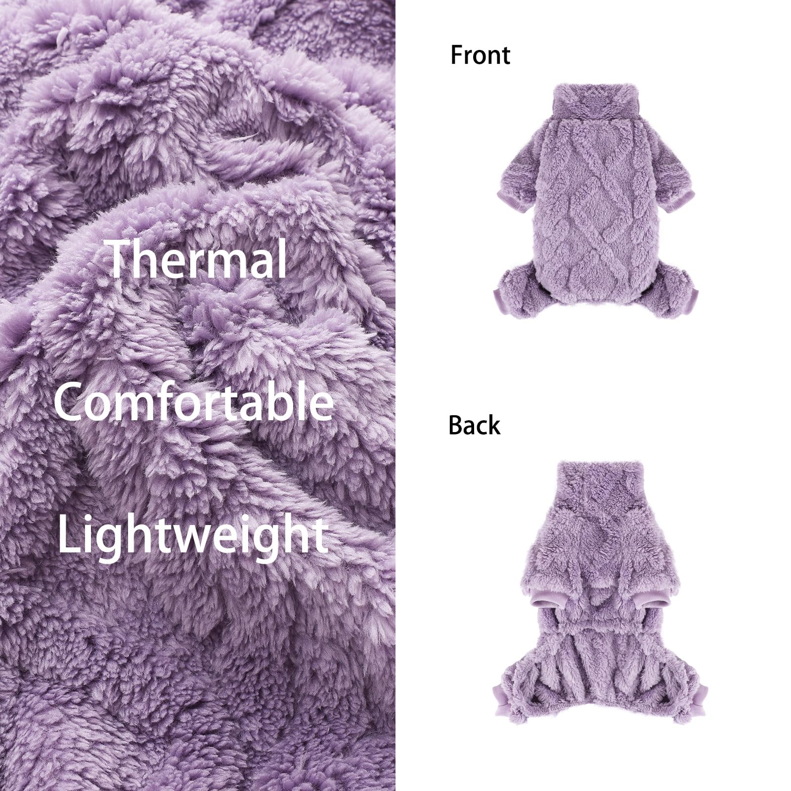 Pijama Yikeyo para perro chico, vista trasera, ajuste cómodo y suave.