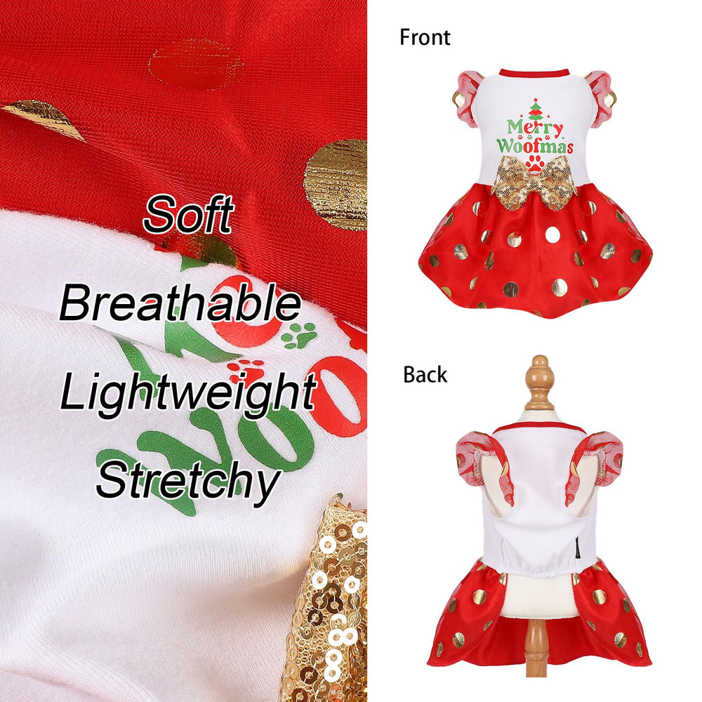 Ropa navideña Yikeyo para perros, perfecta para sesiones familiares.