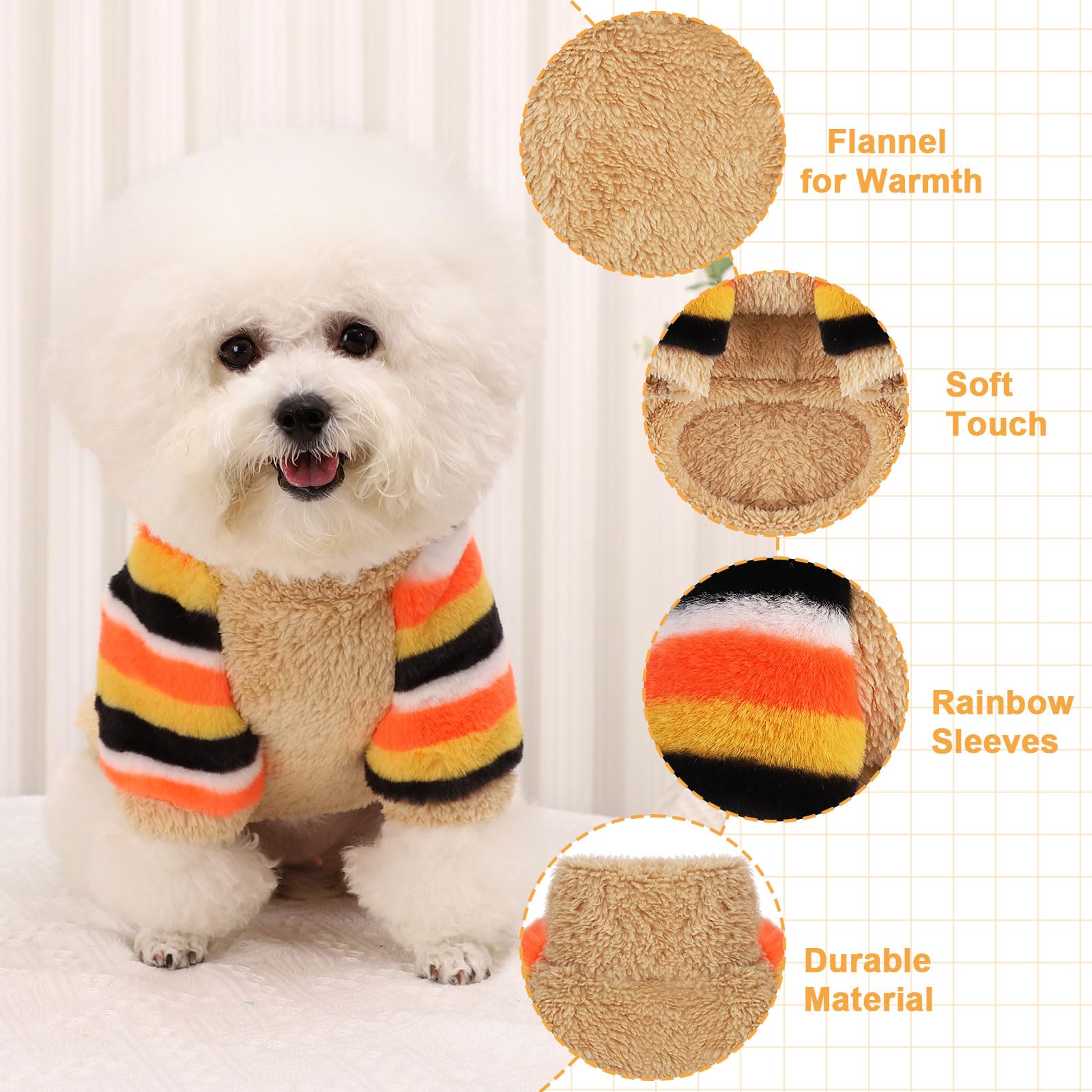 Yikeyo sudadera para perros pequeños, ribete suave, ajuste cómodo.