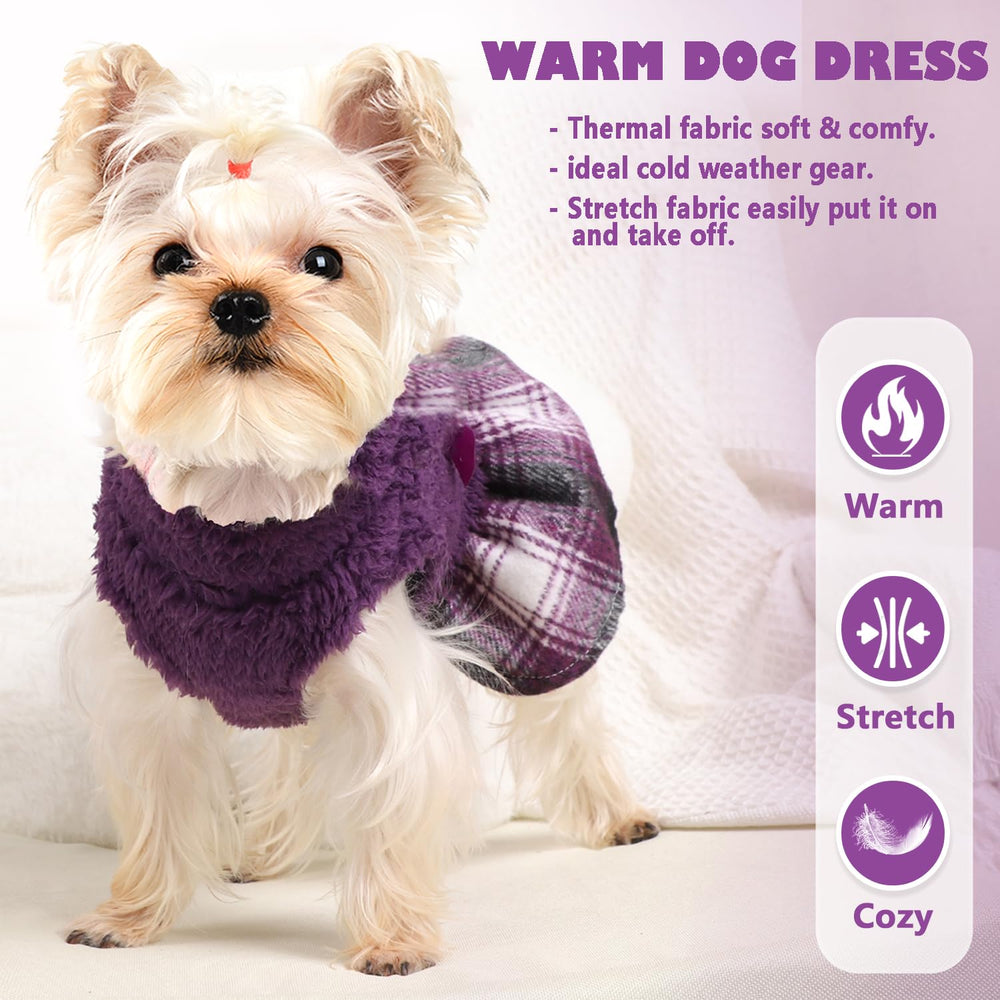 Suéter Yikeyo para perros pequeños con cuello alto, mantiene el cuello caliente durante caminatas frías.