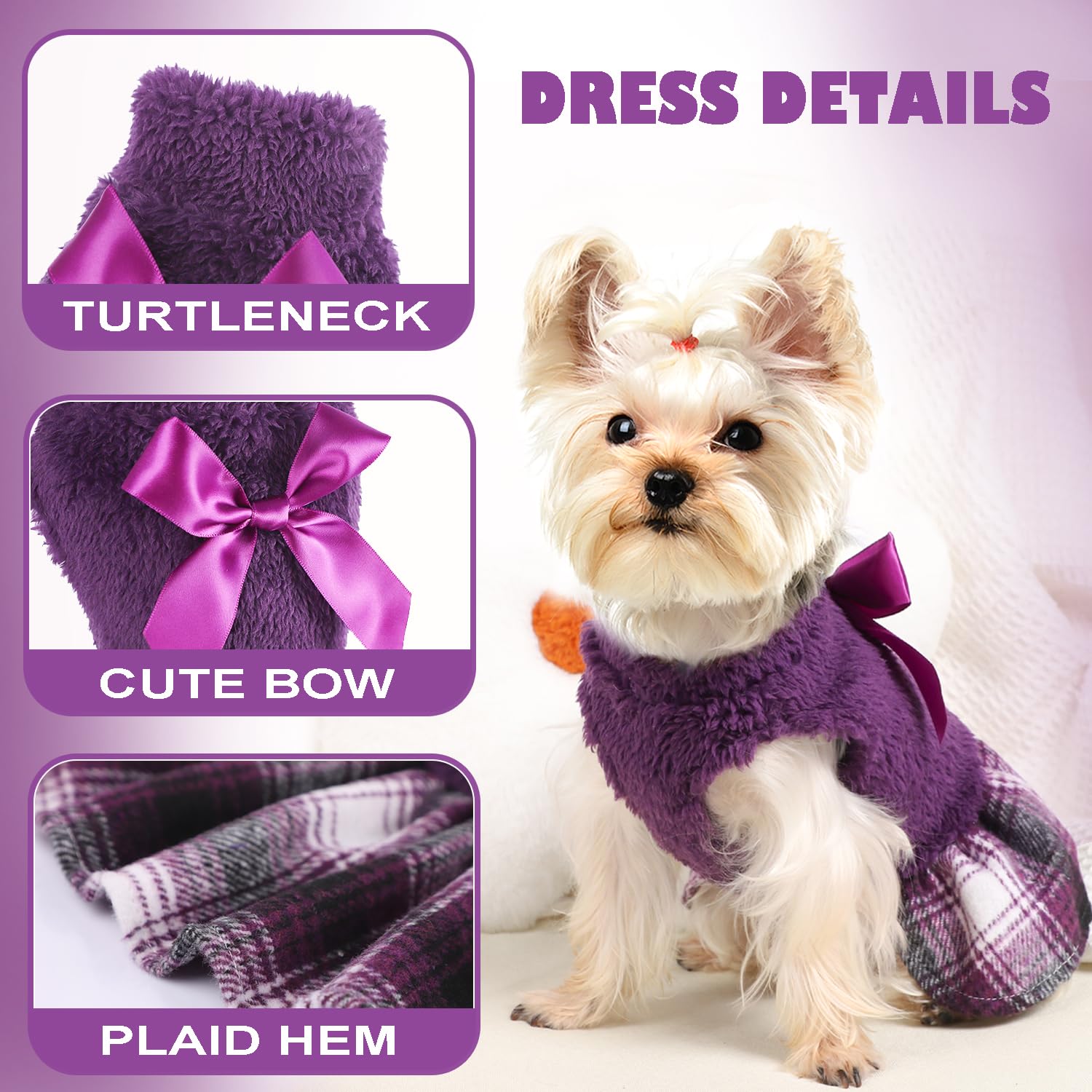 Suéter de felpa Yikeyo para perros pequeños, forro suave ideal para momentos de descanso.