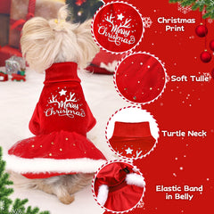Yikeyo vestido navideño para perro, diseño de dos patas cómodo