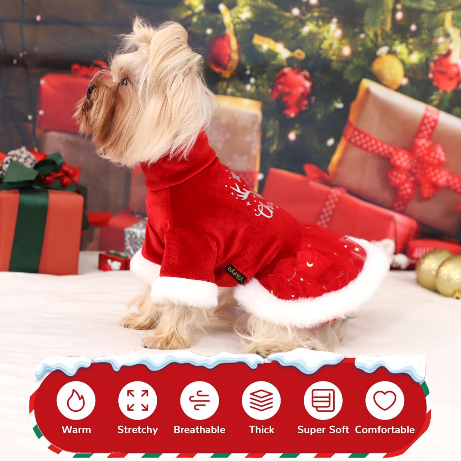 Yikeyo vestuario navideño para paseo nocturno con estilo festivo