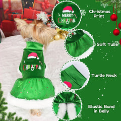Vestido para perro con LED de Yikeyo, diseño festivo y cómodo.