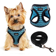 Arnés YIMEIS XS para perro pequeño, vista frontal, cómodo y seguro para paseos.