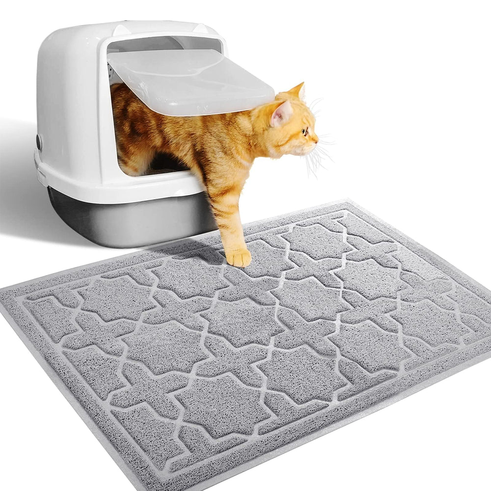 Yimobra Alfombra para arena de gato con ranuras profundas que atrapan la arena.