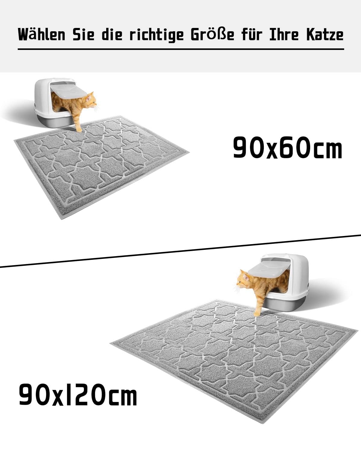 Yimobra alfombrilla para arena de gato, base antideslizante mantiene la caja en su lugar.