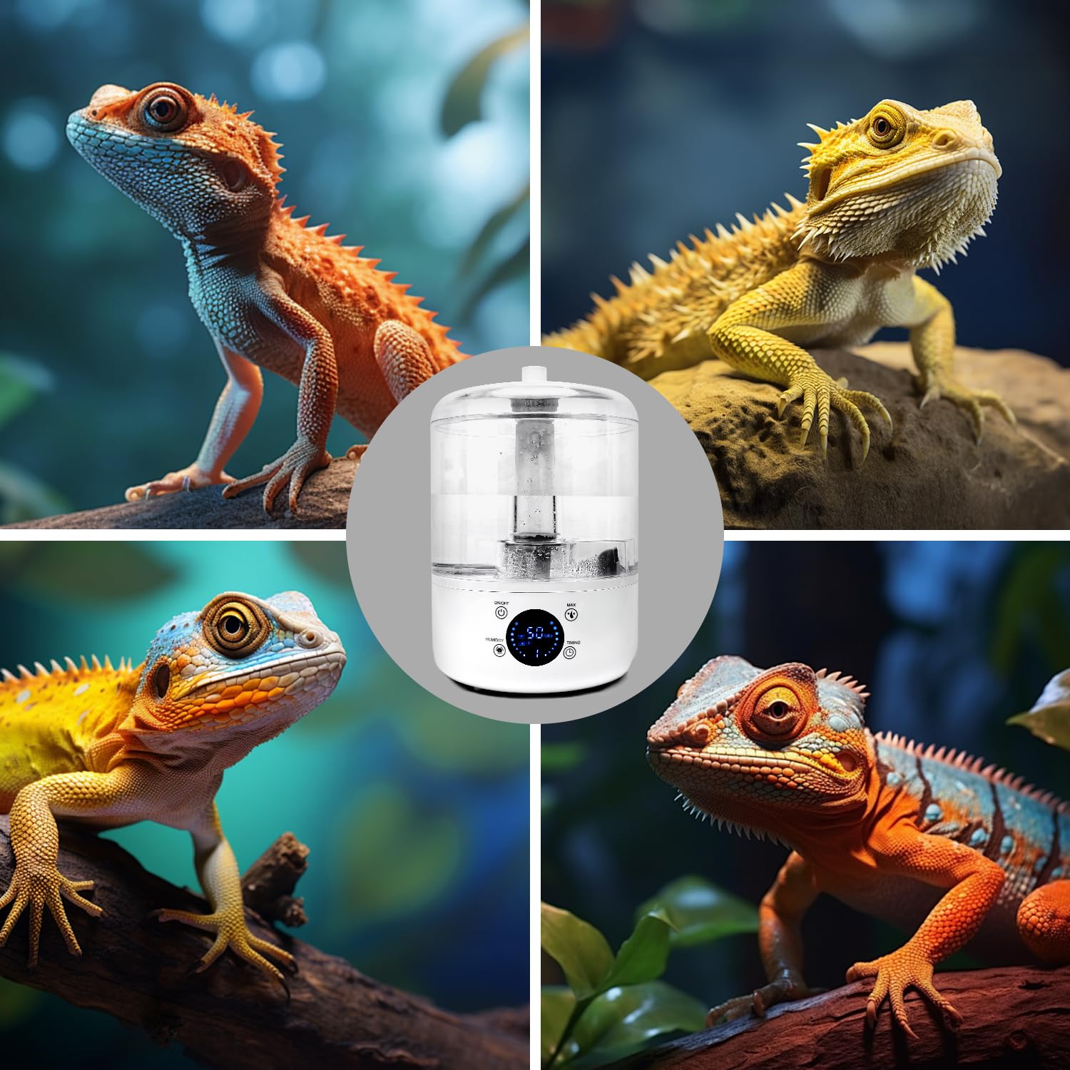 YINDUZ humidificador reptil operación silenciosa para convivencia tranquila