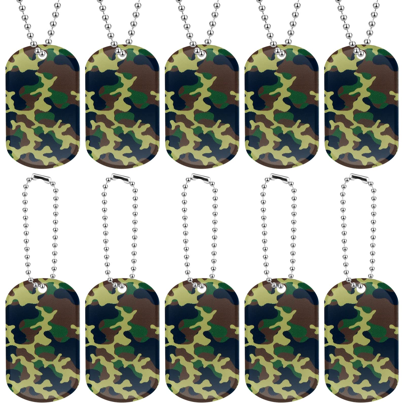 Etiquetas militares Yinkin en camuflaje acrílico para fiestas temáticas
