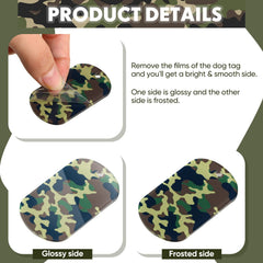 Etiqueta Yinkin en camuflaje de tamaño práctico para combinar con atuendos