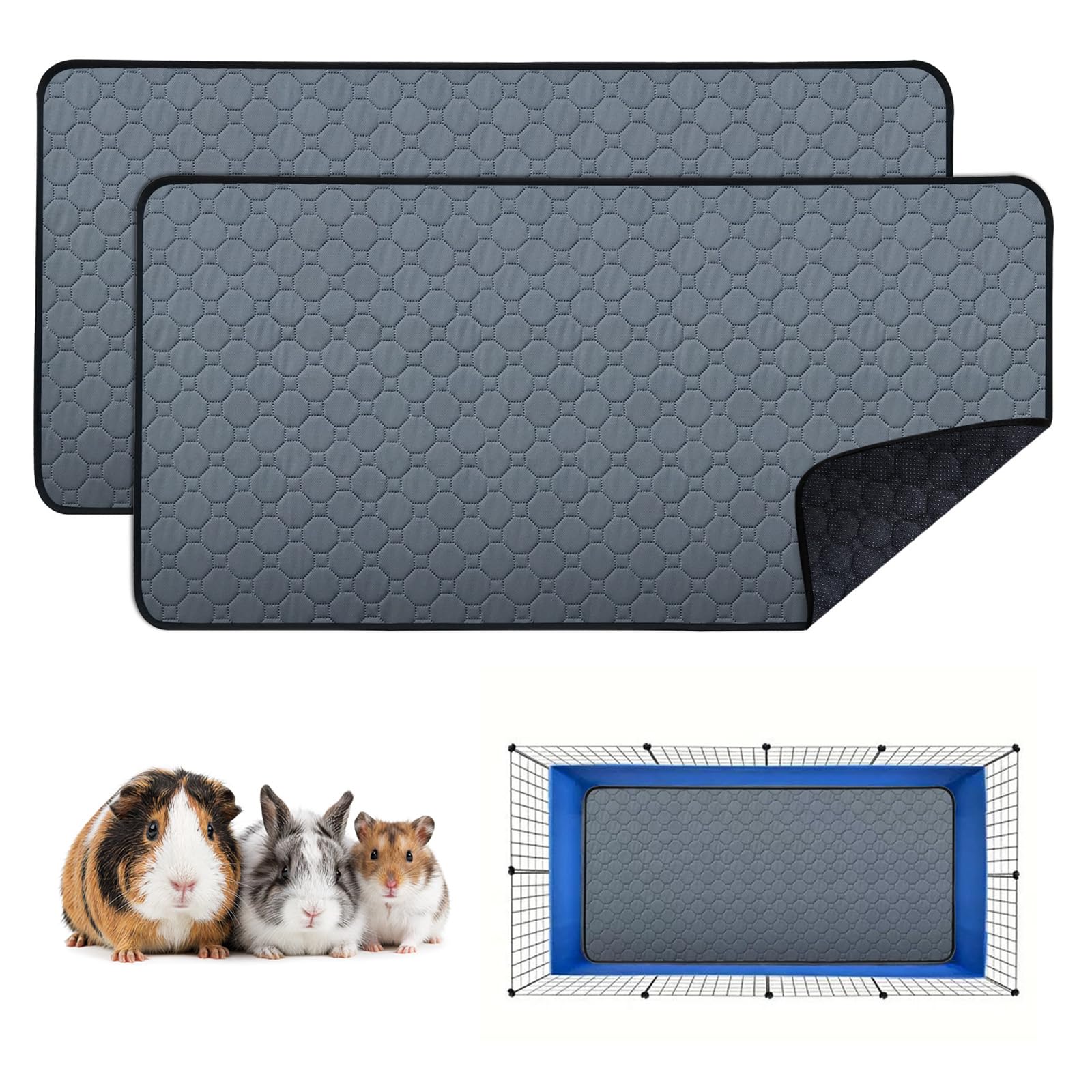 YINXINSHE dos almohadillas para jaula lavables con tamaño 24x47, opción económica y limpia.
