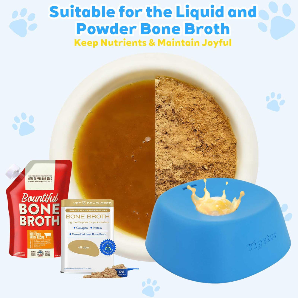 Bol Yipetor para caldo y yogur, cómodo para líquidos y suplementos.