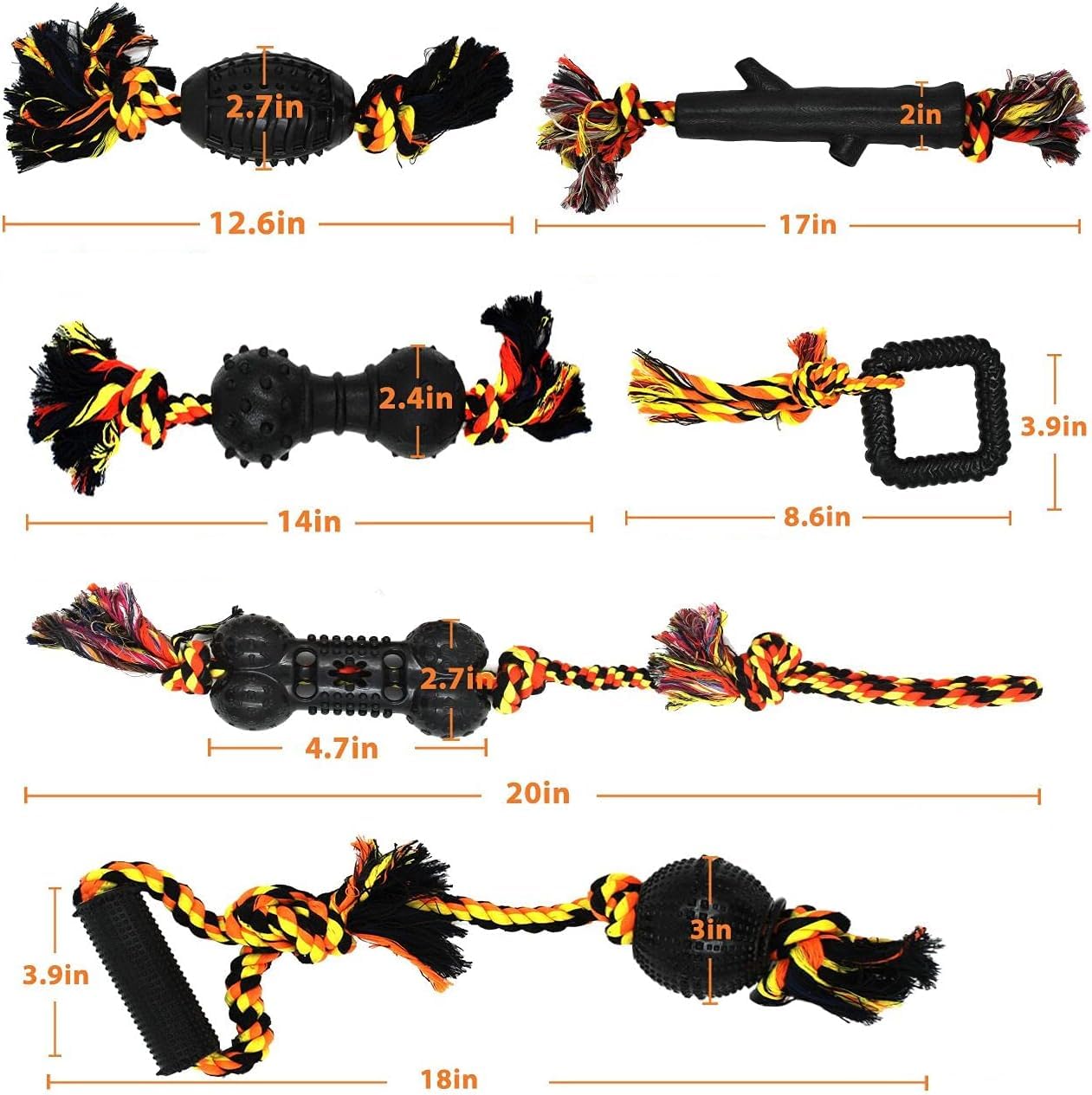 Juguete de tira y jala de Yipetor con cuerda para entrenamiento