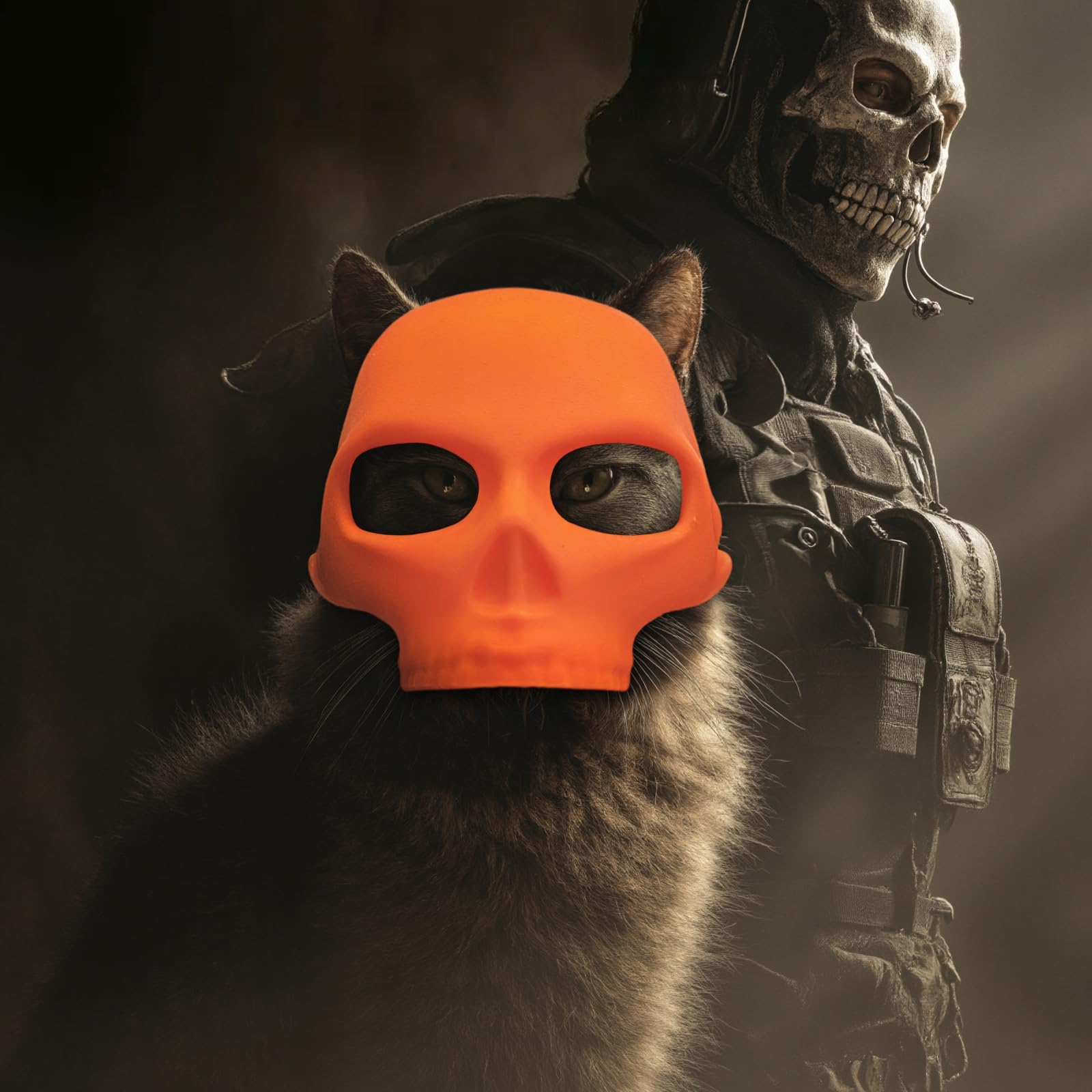 Sesión de Halloween con la máscara Yipintang para gato