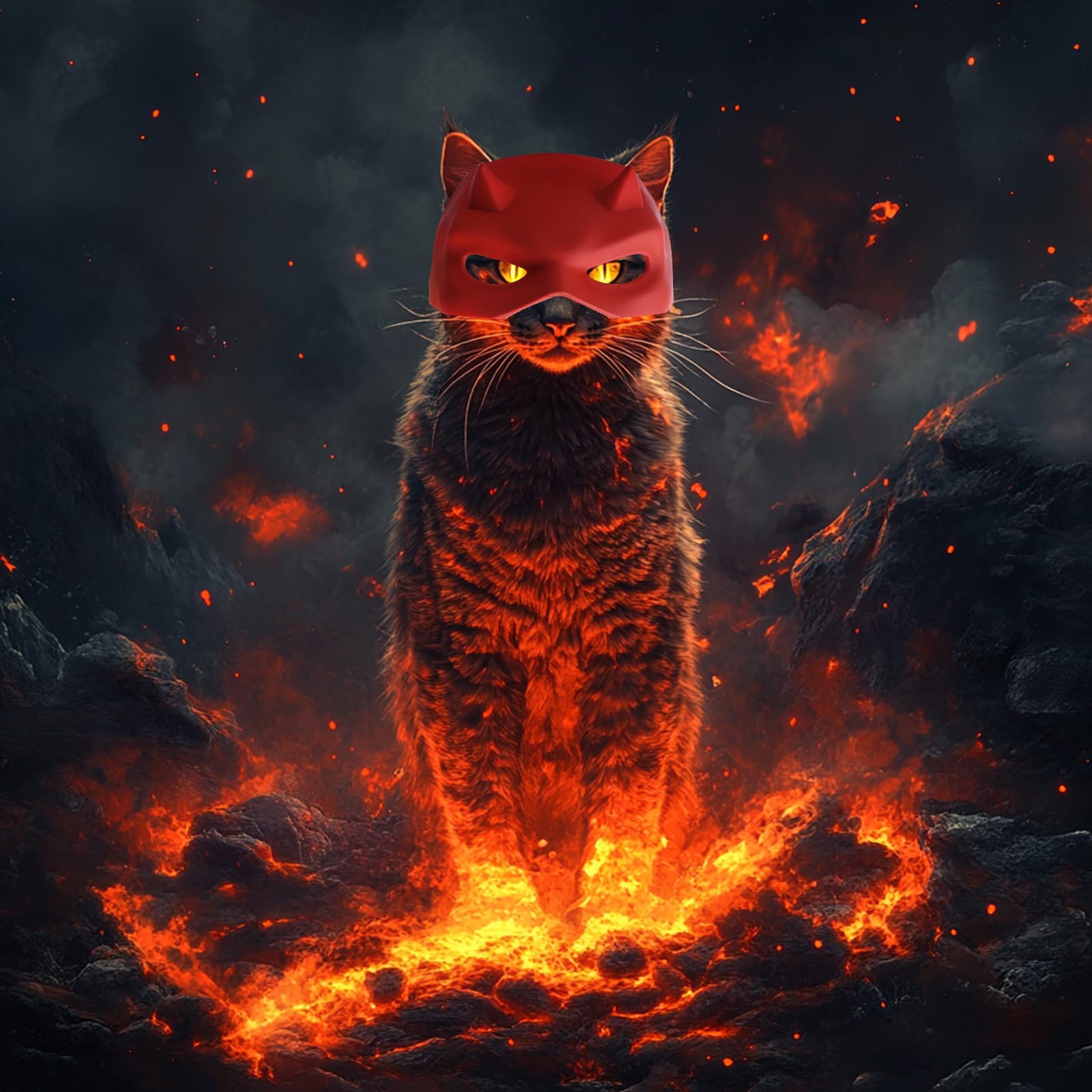 Máscara de murciélago para gatos de PLA ligero, creada por Yipintang.