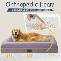 Bolster desmontable con memoria en cama Yiruka para apoyo adicional.