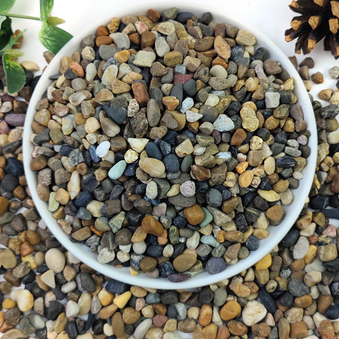 YISZM grava río natural para acuario 1/4 pulgada, color neutro y seguro para peceras