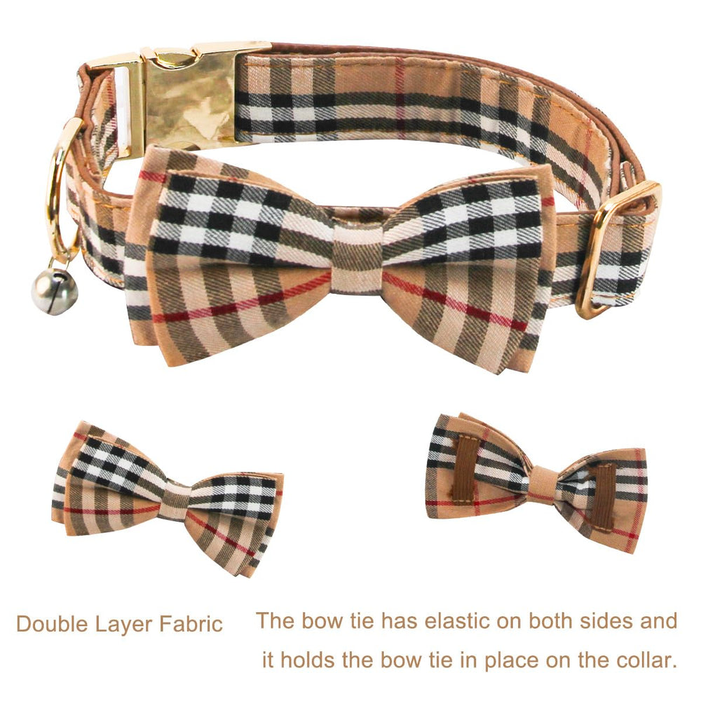 Collar ajustable Yizepet con lazo: se adapta al cuello para mayor comodidad.