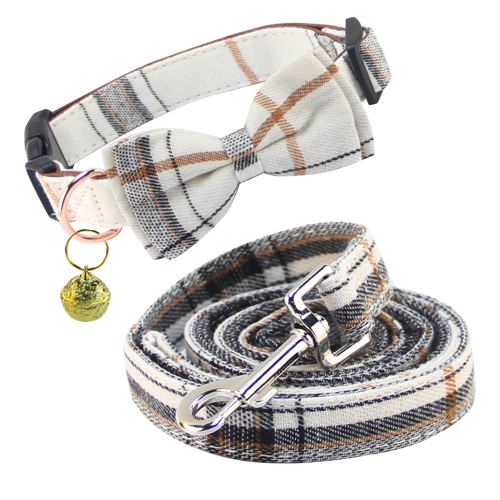 Collar Yizepet con lazo en detalle: acabado suave y resistente para uso diario.