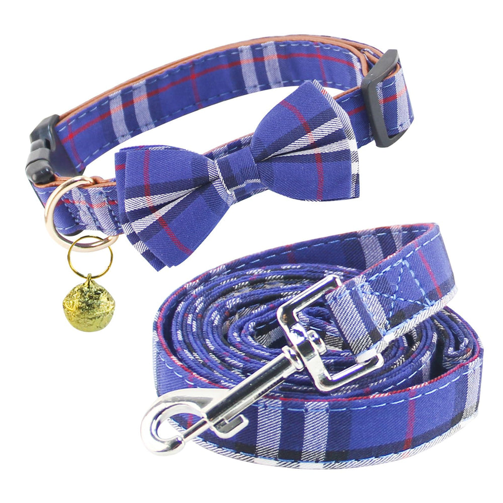 Yizepet collar-estampado-cuadros-lazo para paseos cómodos y elegantes