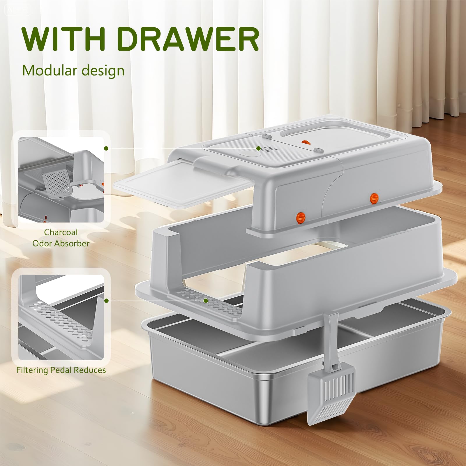 YIZFERN: tapa removible y cazo para limpieza cómoda.