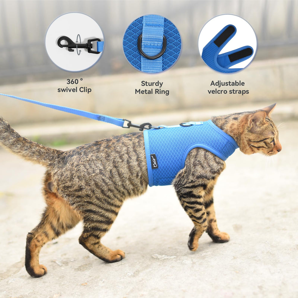 Arnés acolchado de YIZHI MIAOW para mayor comodidad durante caminatas.
