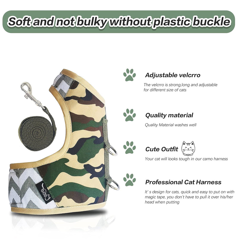 Arnés ajustable Yizhi Miaow, diseño ergonómico para gatos.