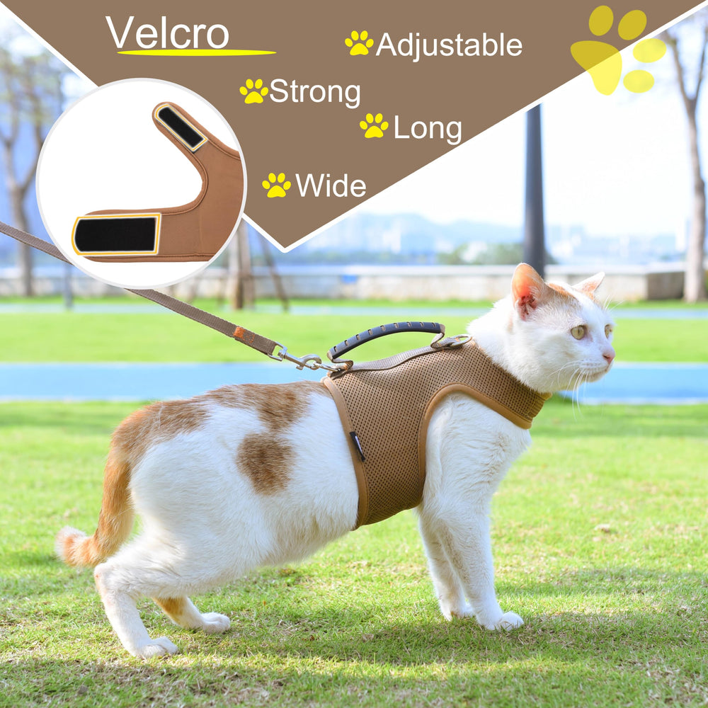 Arnés ligero YIZHI MIAOW, diseño que cuida la piel delicada del gato.