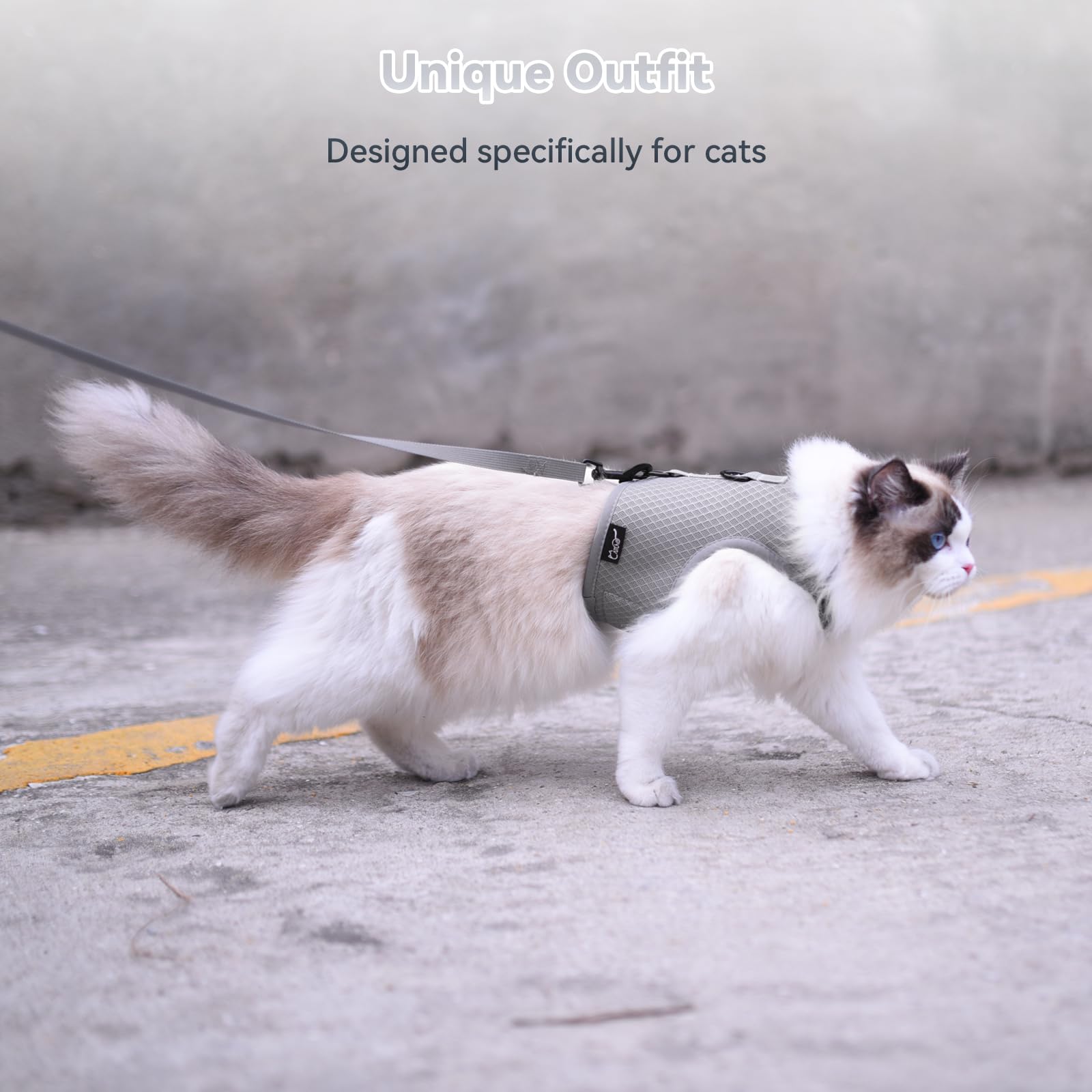 Conjunto arnés y correa YIZHI MIAOW para gatos, uso práctico