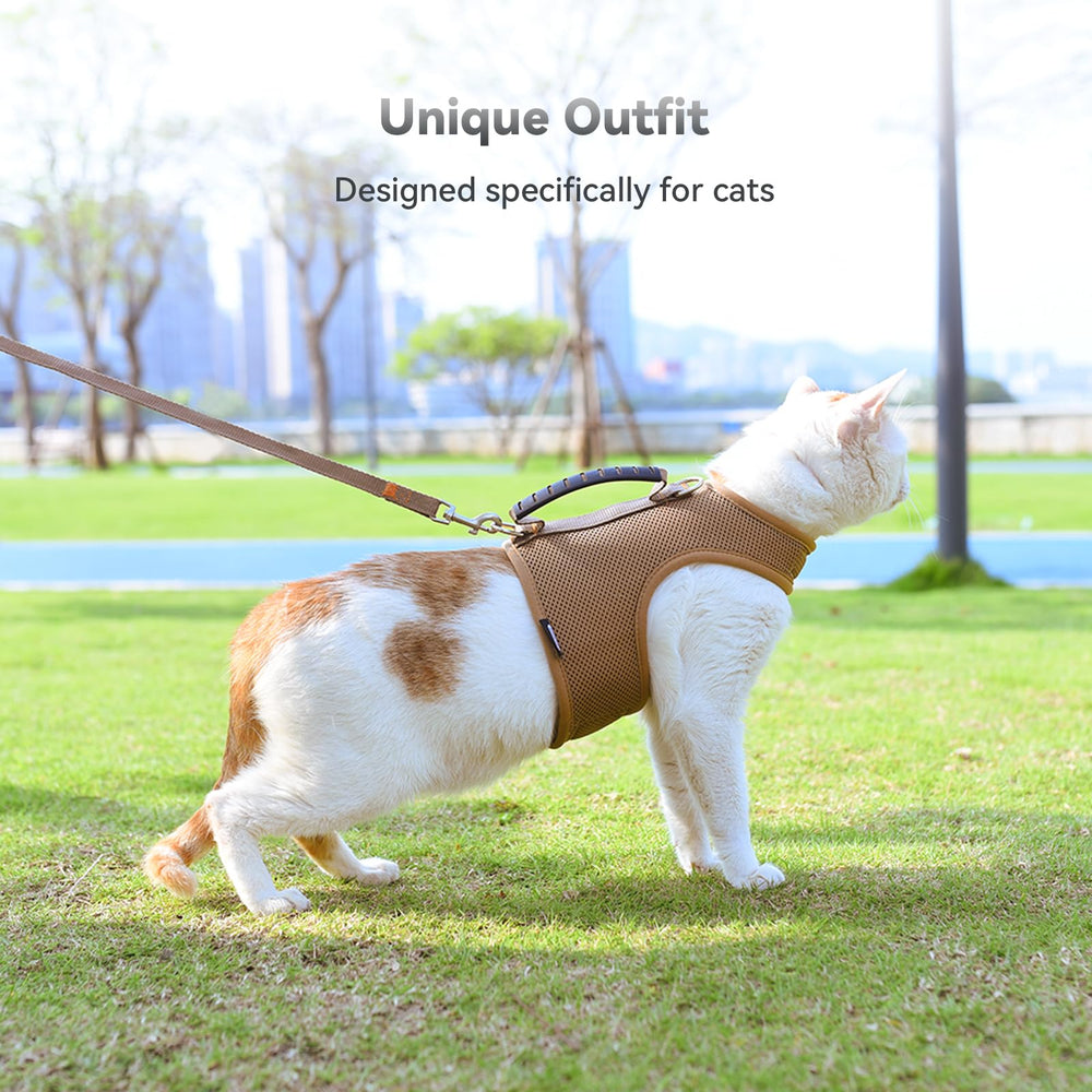 Conjunto arnés y correa YIZHI MIAOW, ideal para paseos diarios.