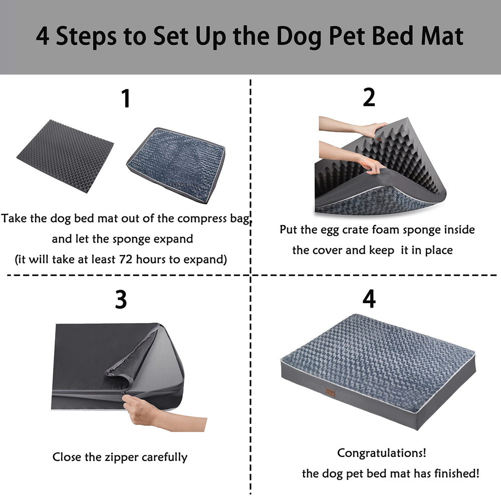 Uso en jaula o coche para perros grandes, cama portátil y estable.