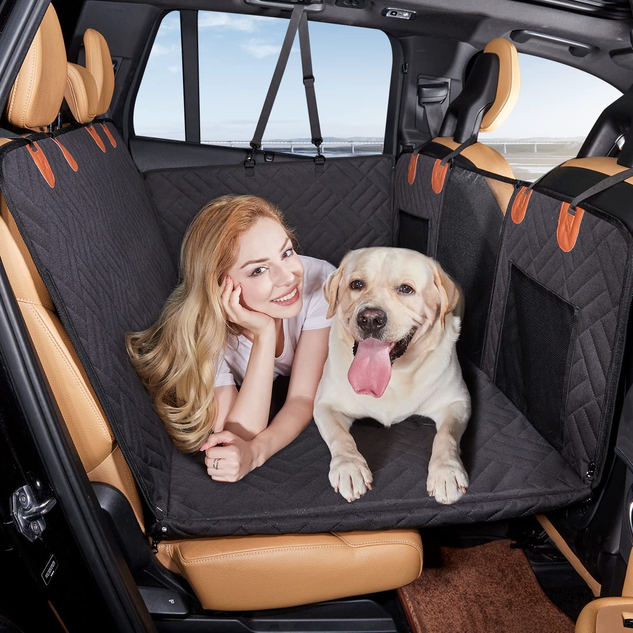 YJGF extensor asiento trasero para perros, convierte el coche en cama cómoda.