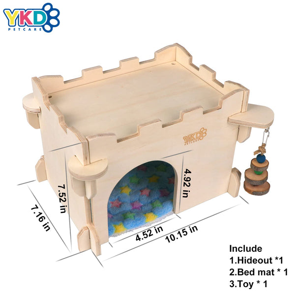 Madera de abedul de la YKD Casa Castillo para roedores.