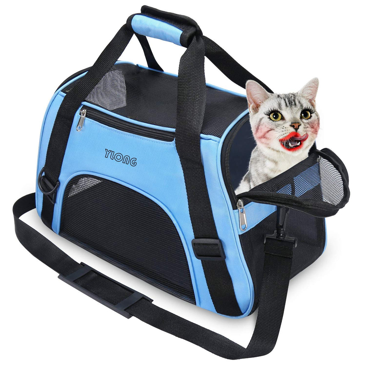 Portador YLONG con interior-espacio amplio para mascotas durante viajes.