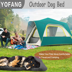 Cama YOFANG con base antideslizante y ripstop, estabilidad al colocar.